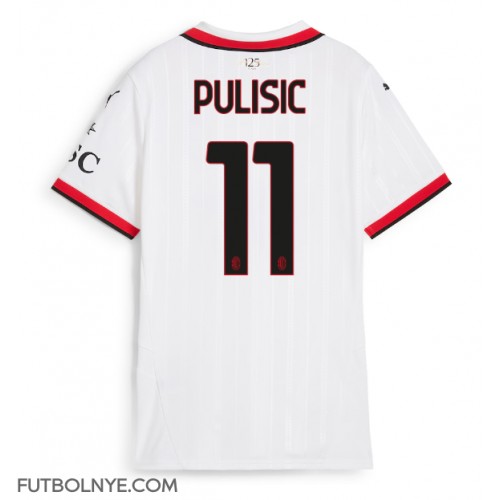 Camiseta AC Milan Christian Pulisic #11 Visitante Equipación para mujer 2024-25 manga corta